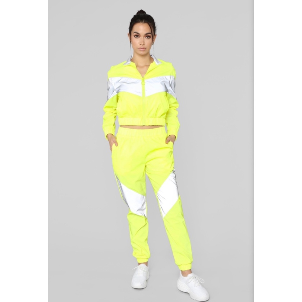 FASHION NOVA REFLECTIVE TRACKSUIT